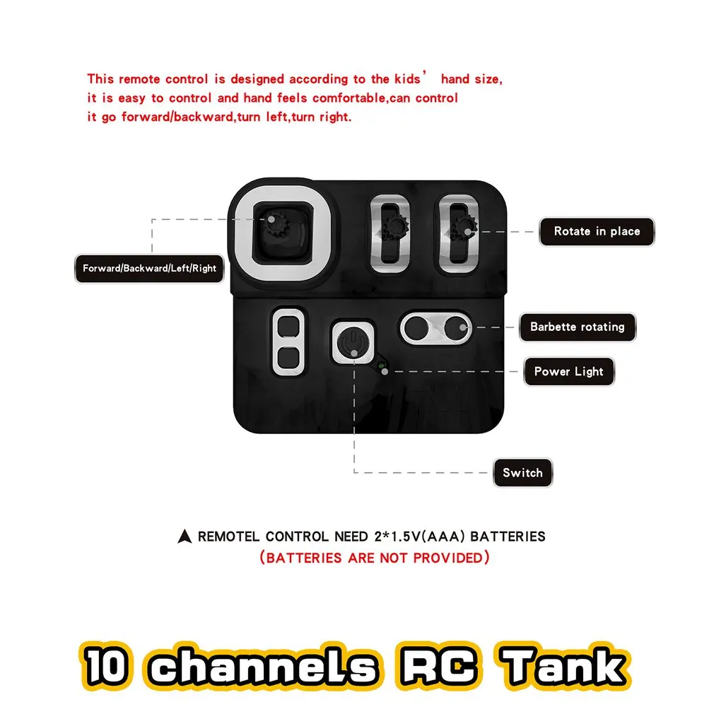  952PCS 2.4G RC Military Tank DIY Assembly set Stainless Steel Remote Control Model Toy Built-in 3.7