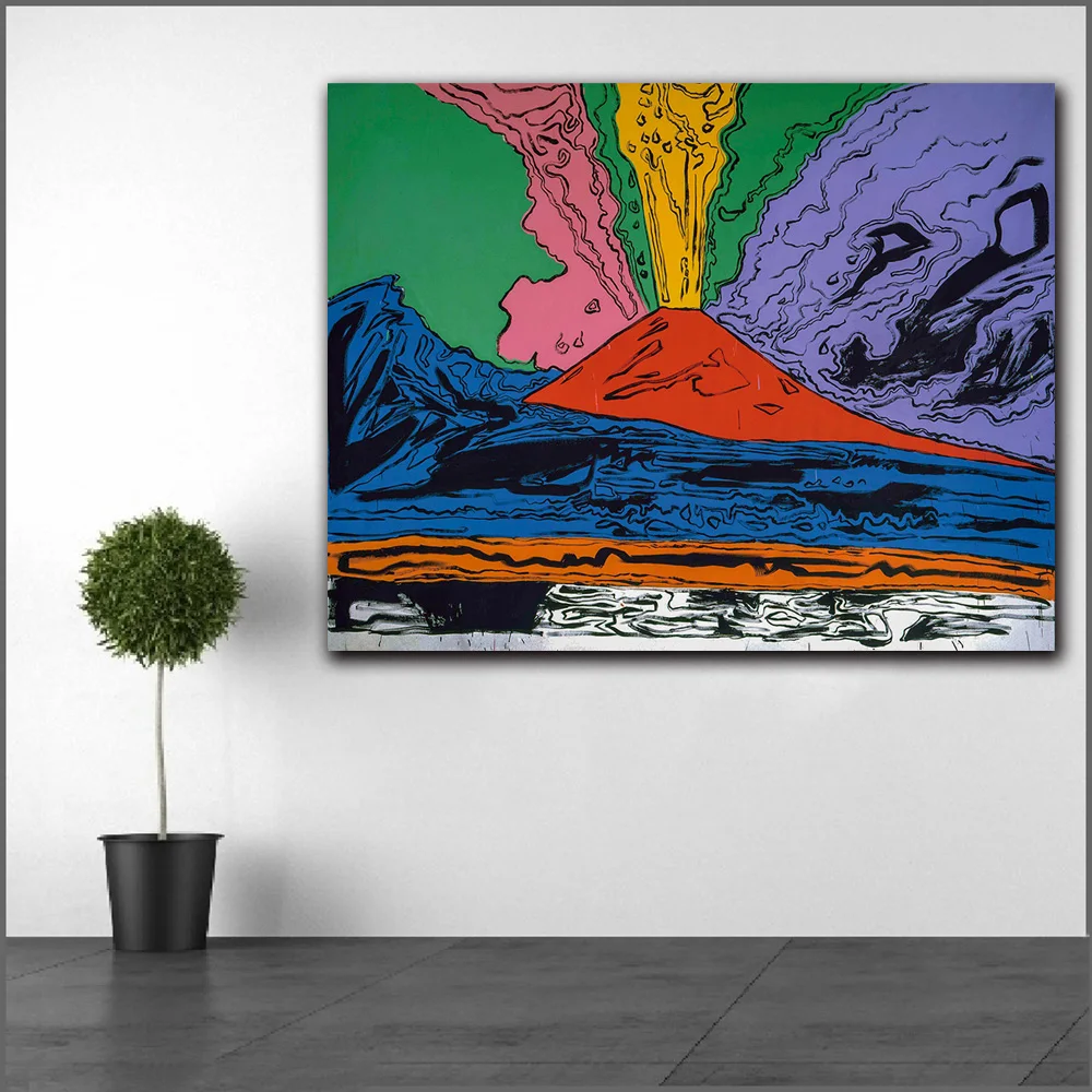 Печать картина маслом поп-арт Andy Warhol Vesuvius II настенные картины на холсте домашний