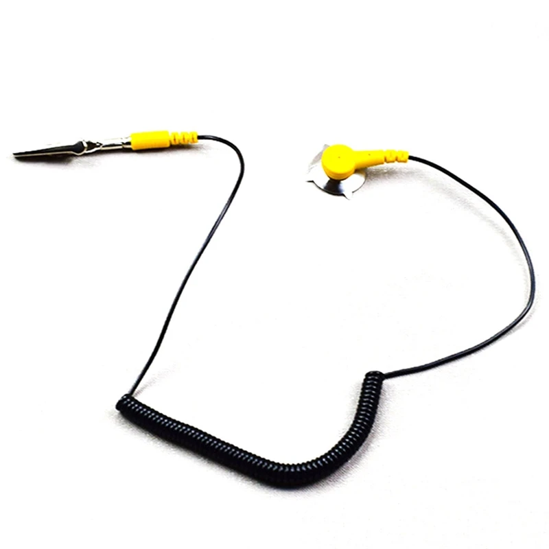

1pcs Anti-static Ground Wire Electrostatic Grounding Buckle Antistatic Pad Grounding Cable Clip For Repair Work Ground Wire ESD