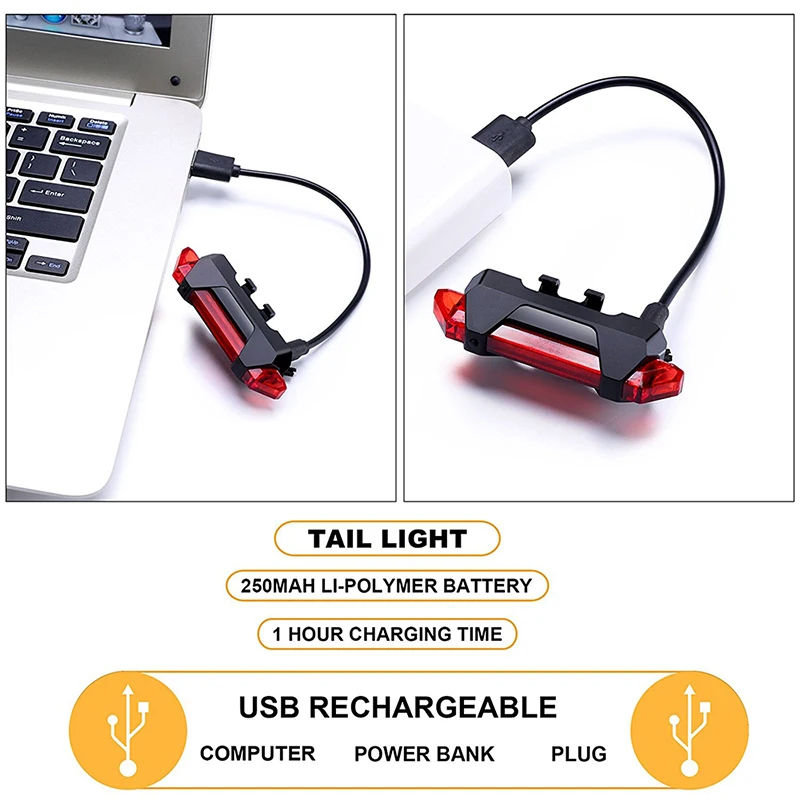 Top Dropshipping 5 LED Night Mountain Bicycle Cycling Tail Light USB Rechargeable Red Warning Light Bike Rear Safety Accessories 9 Top Dropshipping 5 LED Night Mountain Bicycle Cycling Tail Light USB Rechargeable Red Warning Light Bike Rear Safety Accessories 9