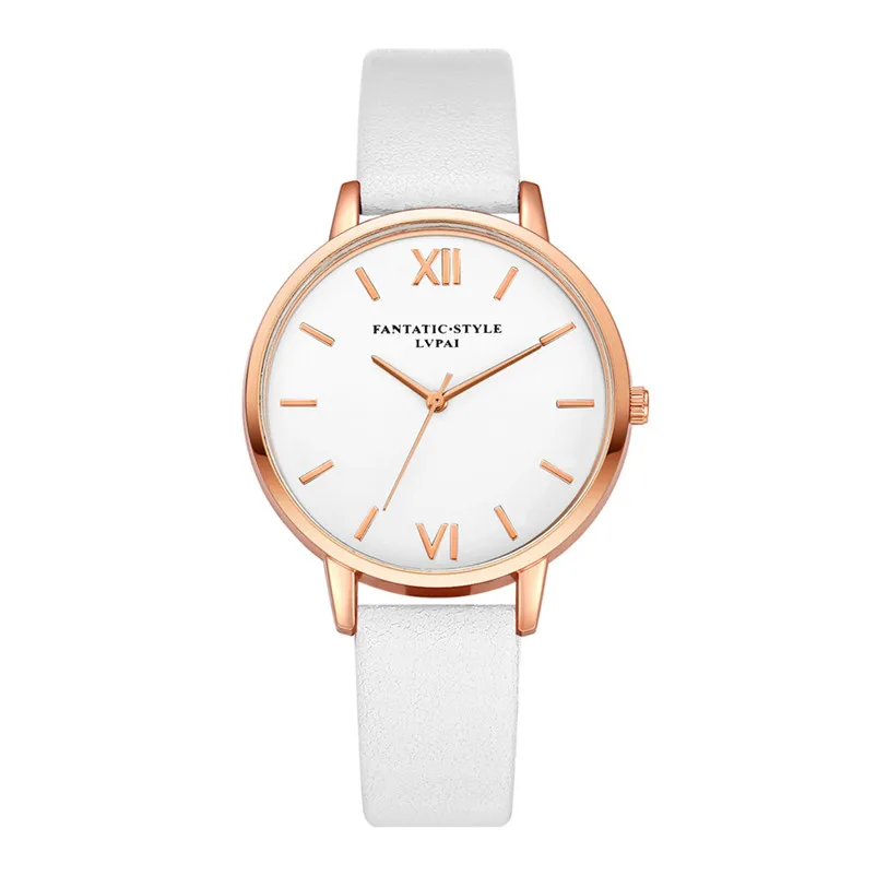 Women watches top brand luxury ladies Temperament Leather Belt With Simulated Quartz Round Watch clock relogio feminino J27 (3)