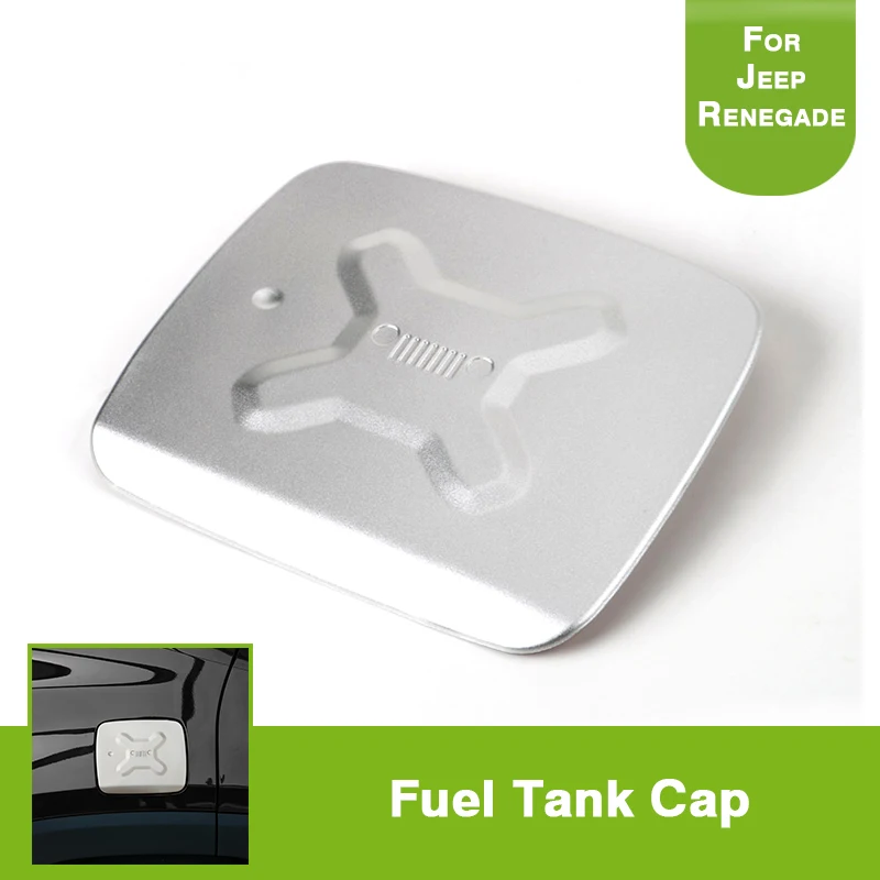 

For Jeep Renegade Fuel Tanks Cap Cover Trim ABS Chrome Frame Protector