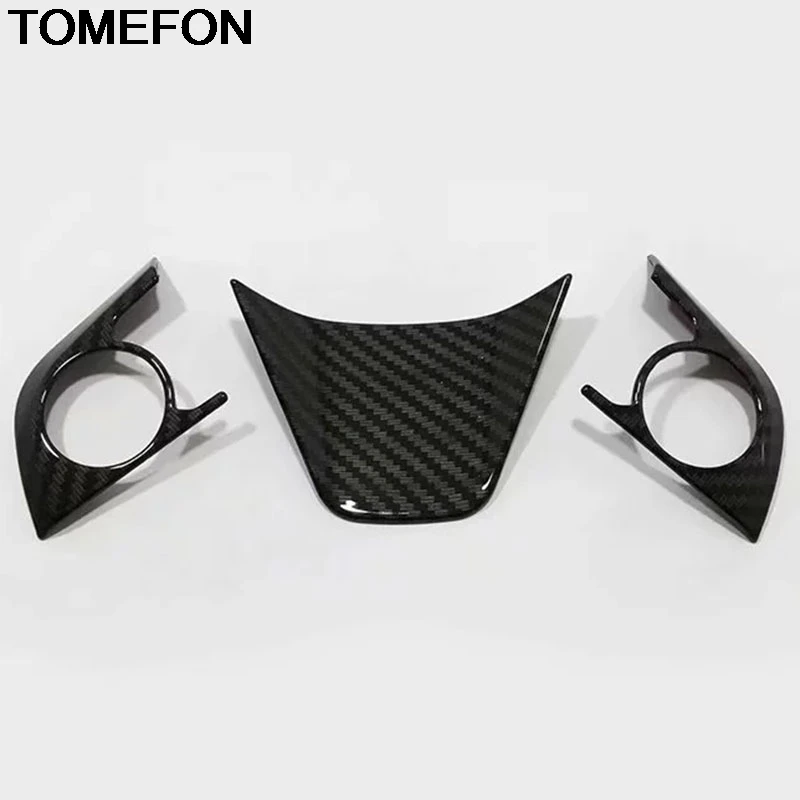 

TOMEFON For Toyota Camry XV70 2017 2018 2019 Steering Wheel Decoration Cover Trim Frame Moulding Interior Accessories ABS