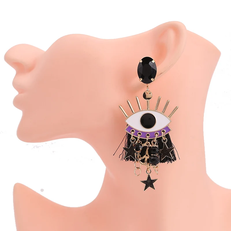 Earrings for women boho wedding earrings oorbellen tassel earrings statement earrings Black