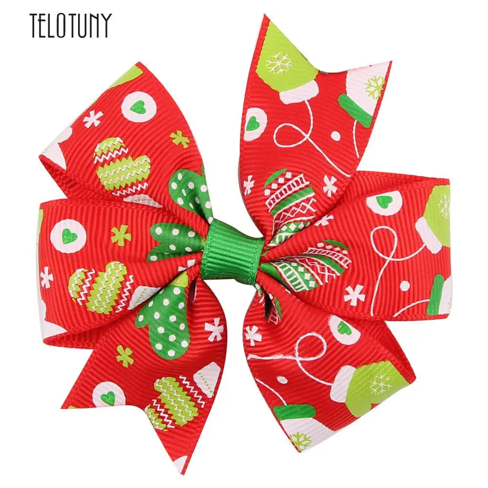

TELOTUNY Baby Girls Christmas Ornaments Bowknot Hairpin Headdress Different Occasion Gift Popular Beautiful S3MAR15