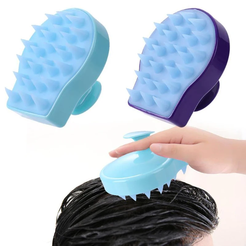 Silicone Shampoo Scalp Brush Massager Shower Body Washing Hair Massage