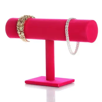 

New Fashion Portable Velvet Bracelet Bangle Necklace Jewelry Display Stand Holder Organizer