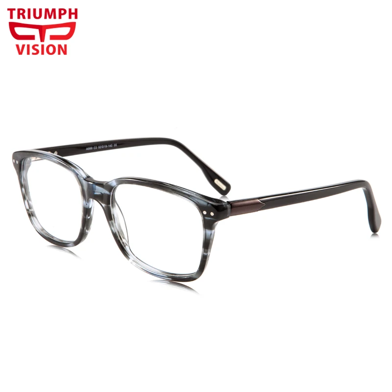 TRIUMPH VISION Square Big Frame Acetate Fashion Glasses Clear Myopia ... Big Frame Prescription Glasses