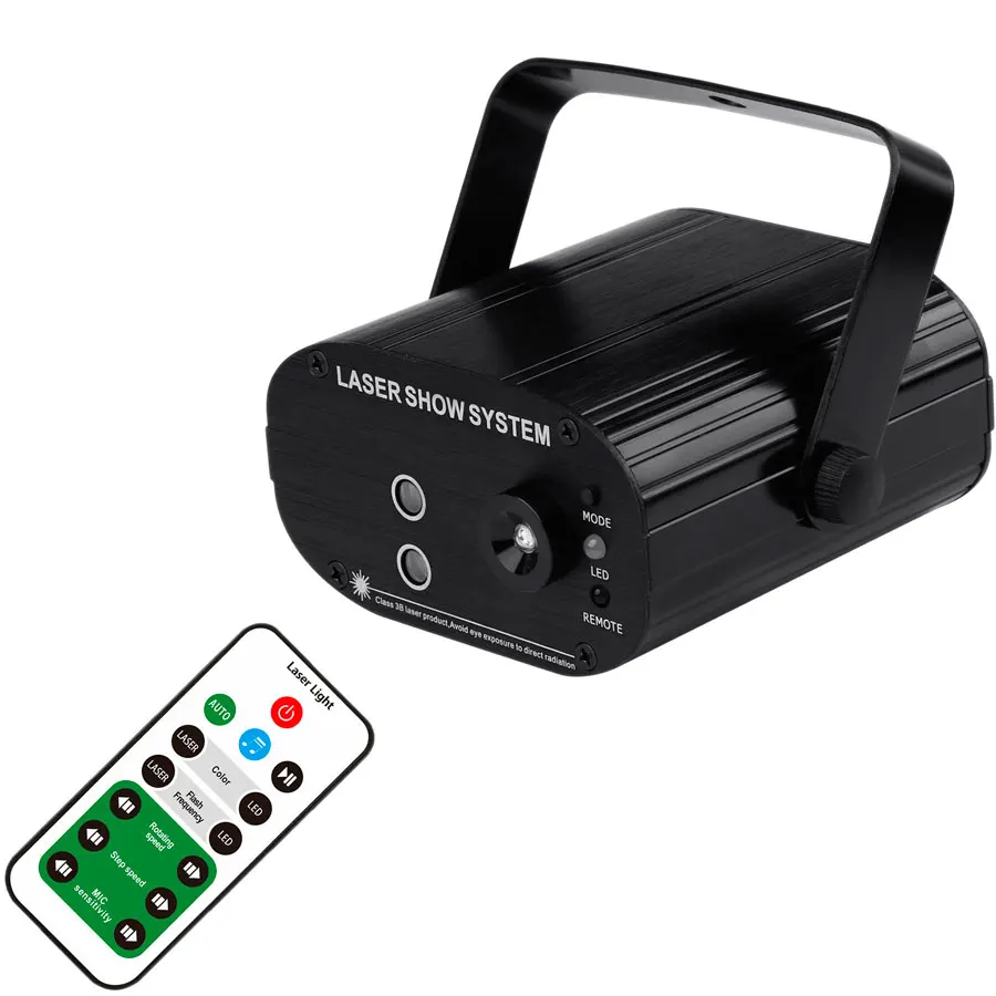 ESHINY Mini R & G лазерный проектор с 18 узорами синий светодиодный клубный бар DJ