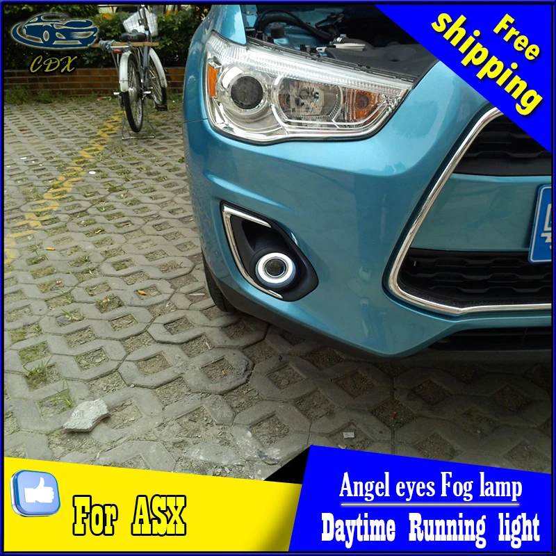 

CDX car styling angel eyes fog light  for ASX  2013 year LED fog lamp LED Angel eyes LED fog lamp Accessories