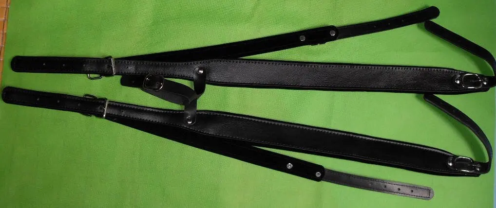 Кожаные ремни гармошкой для басов 120|accordion straps|leather accordion strapsaccordion bass straps |
