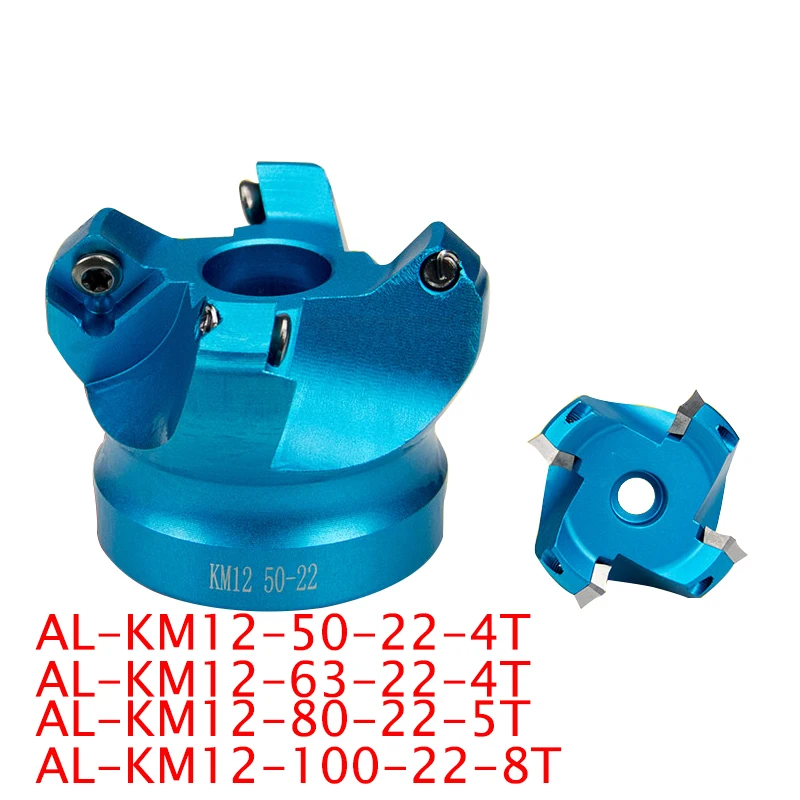 

KM12 45 degree Milling discs Aluminum alloy material,ultra-lightweigh CNC machine tool knifeInsert the carbide blade SEKT1204