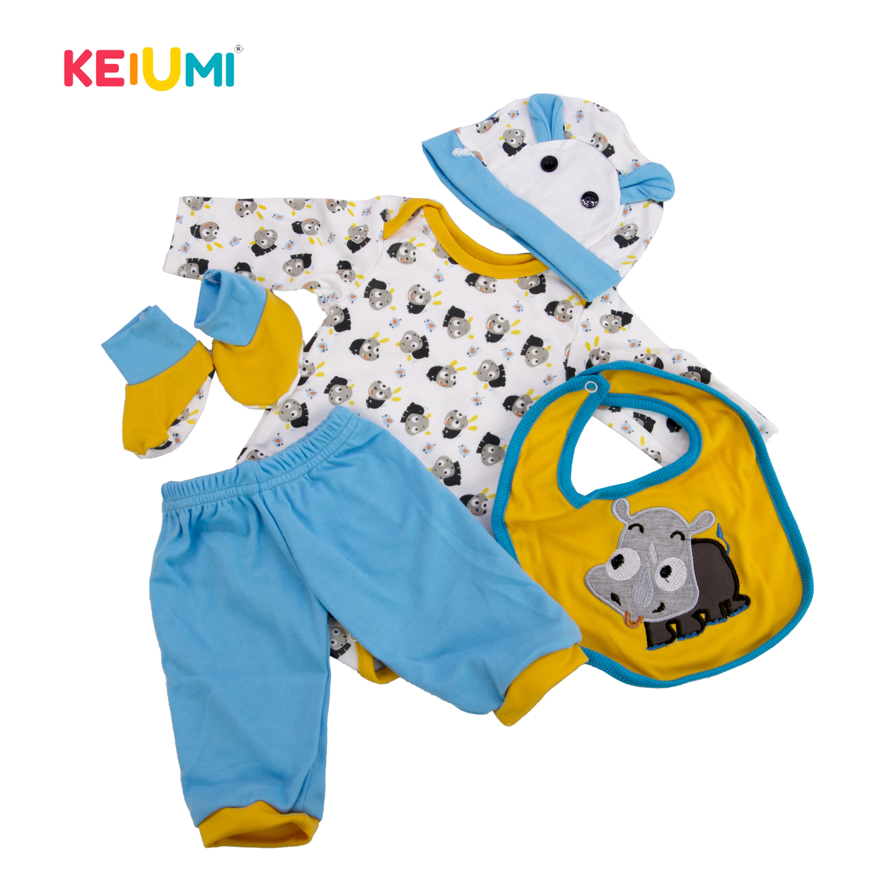 KEIUMI Fashion 22-23 Inch Reborn Doll Clothes Handmade Baby Dolls Clothing Babies Newborn Doll Accessories For Kid Birthday Gift