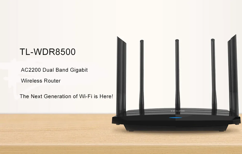 TP-LINK WDR8500 гигабитный Wi-Fi маршрутизатор беспроводной маршрутизатор AC2200 двухдиапазонный с большим Wi-Fi ретранслятором широкий охват 7 внешних антенн