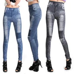 Женские зимние осенние леггинсы тонкие эластичные однотонные леггинсы джинсы для женщин повседневные спортивные Леггинсы