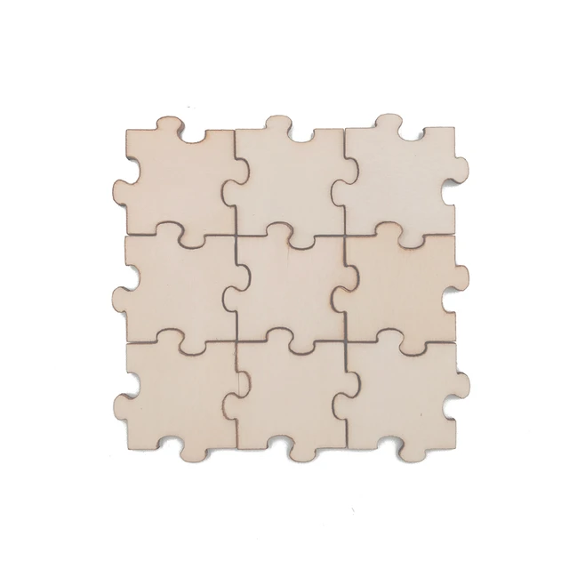 50pcs Blank Puzzle Unfinished Wood Puzzle, Wooden Jigsaw Puzzles for DIY,  Kids Color-in Crafts Projects - AliExpress