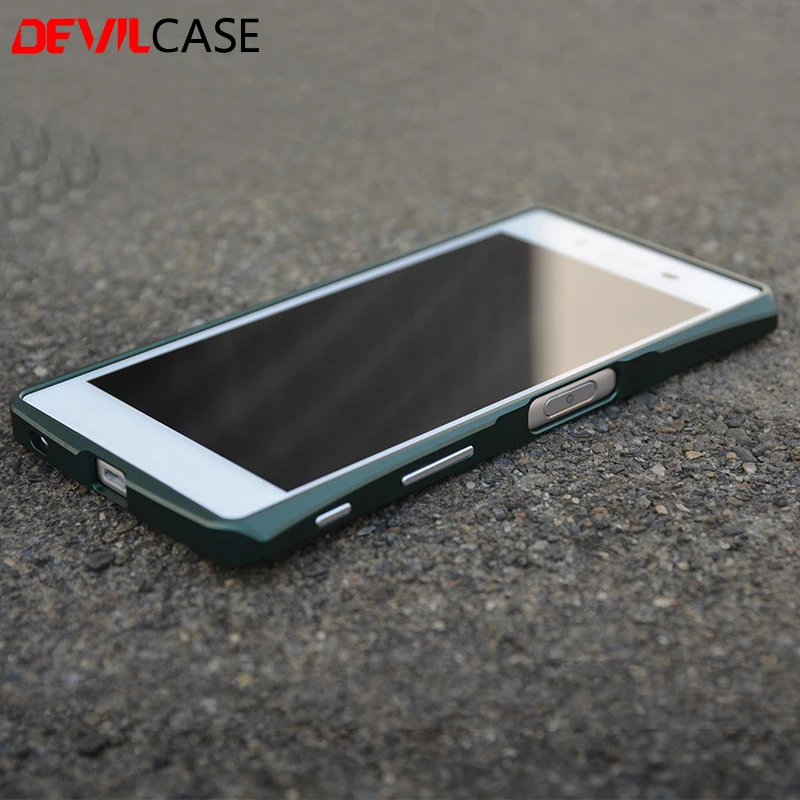 

DEVILCASE For SONY XPERIA Z5 DEVILCASE Aluminum Metal Bumper Frame E6603 E6633 E6653 E6683 Z5 5.2inch Fundas Coque