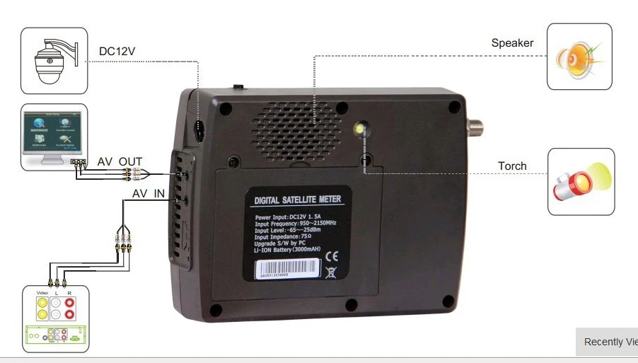 SATLINK sat dvb-s WS6950 3," Sd mpeg2 спутниковый искатель сигнала метр WS-6950 ws 6950