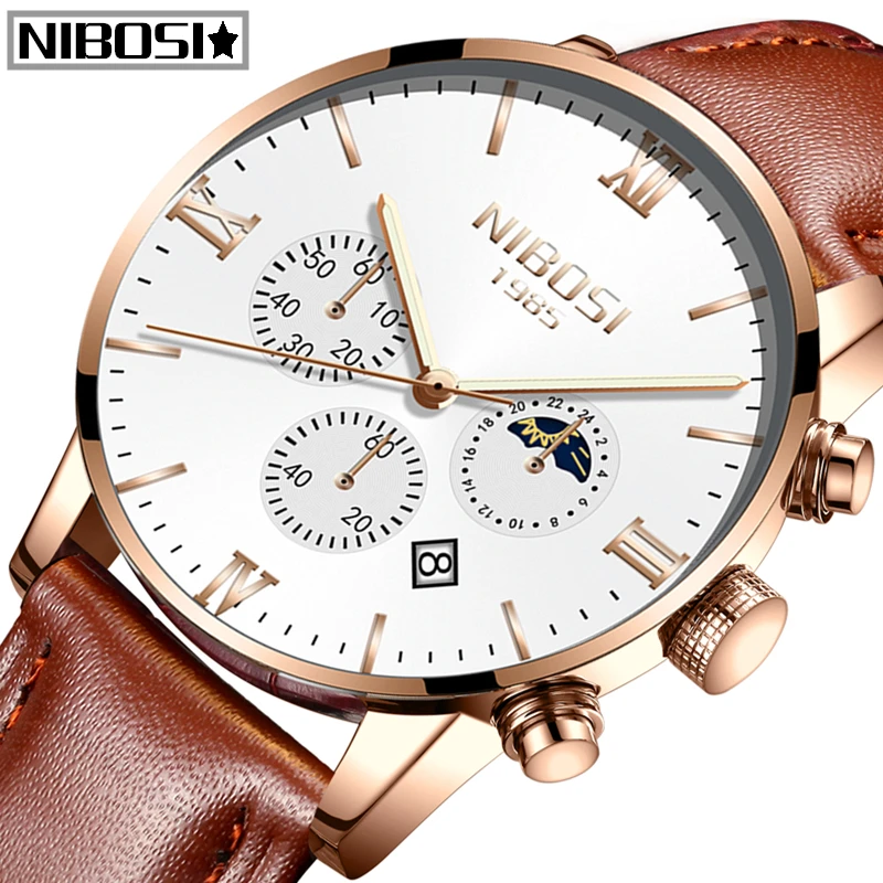 NIBOSI 2019 новые мужские s часы Relogio Masculino лучший бренд класса люкс водонепроницаемые