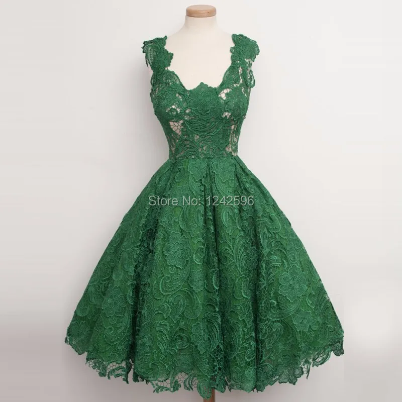 forest green short dress