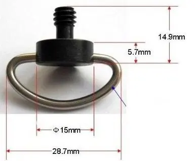 

Manfrotto 200PL-14 Plate Screw1/4" D Ring Screw Hand Drive QR Plate Camera Tripod Screw for Manfrotto RC2 RC4 tripod screws