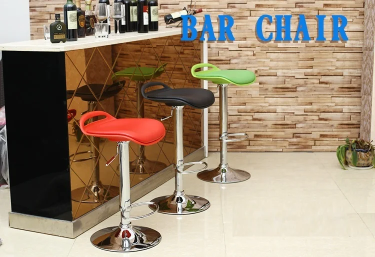 fashion bar stool lift white orange coffee house chair free shipping