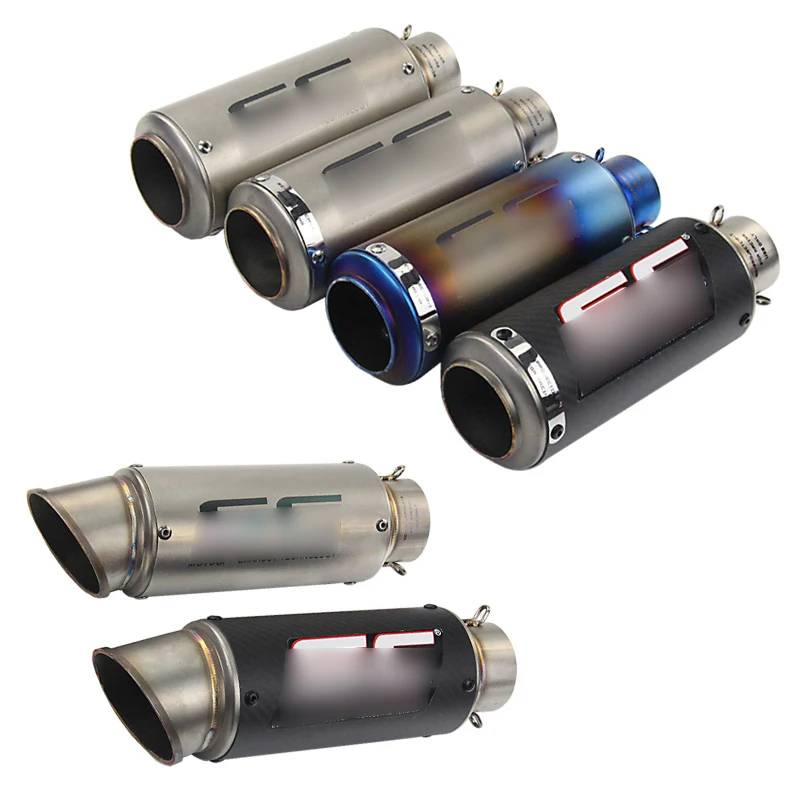 

Motorcycle Universal Exhaust Tip Silencer Pipe Escape Muffler Tail Pipe for Universal 51mm 60.5mm ZX6R ZX636 ZX10R R6 Duke 390
