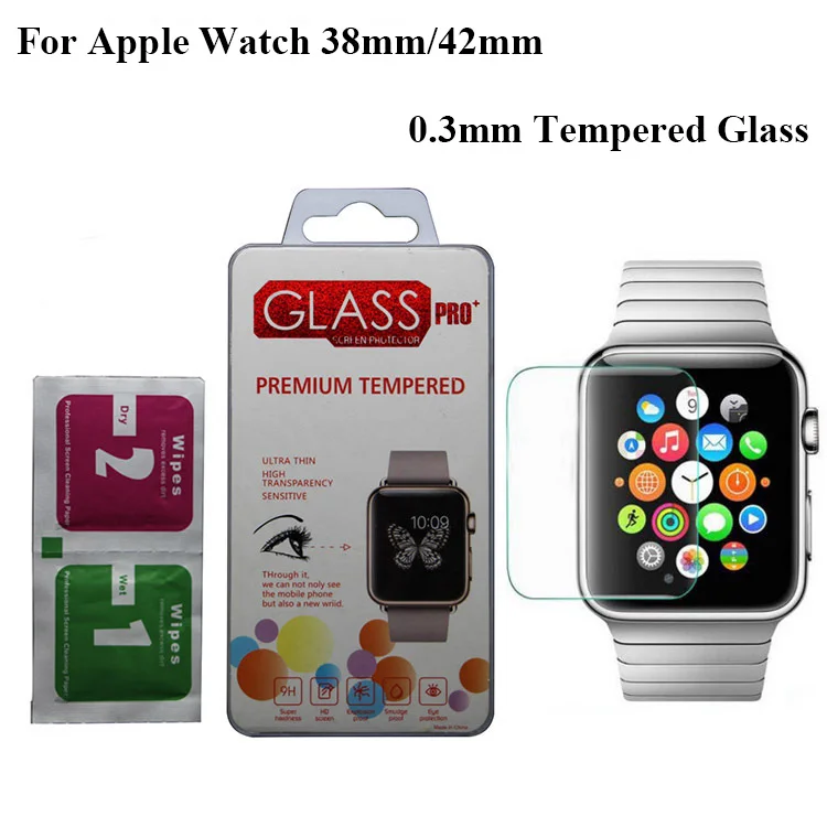 Explosion-proof Tempered LCD Glass Film for Apple Watch / i (42mm/38mm) Screen Protector Free Shipping pelicula de vidro | Мобильные