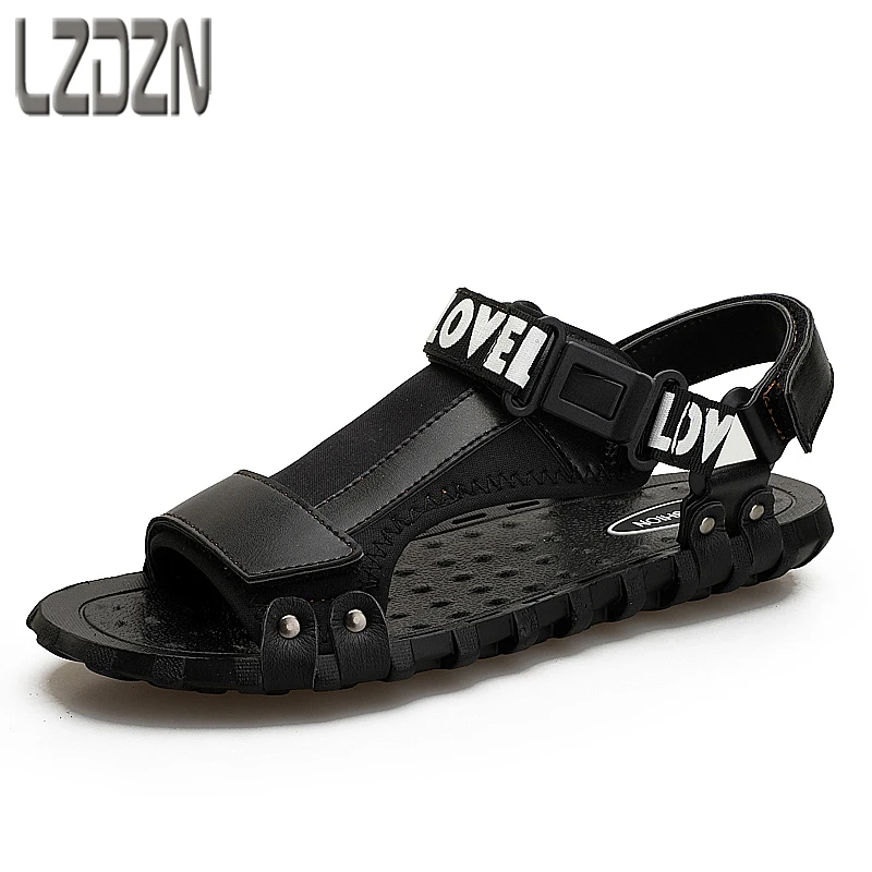 

The Summer Youth High School Students men's summer beach sandals men all-match leisure black breathable sneaker