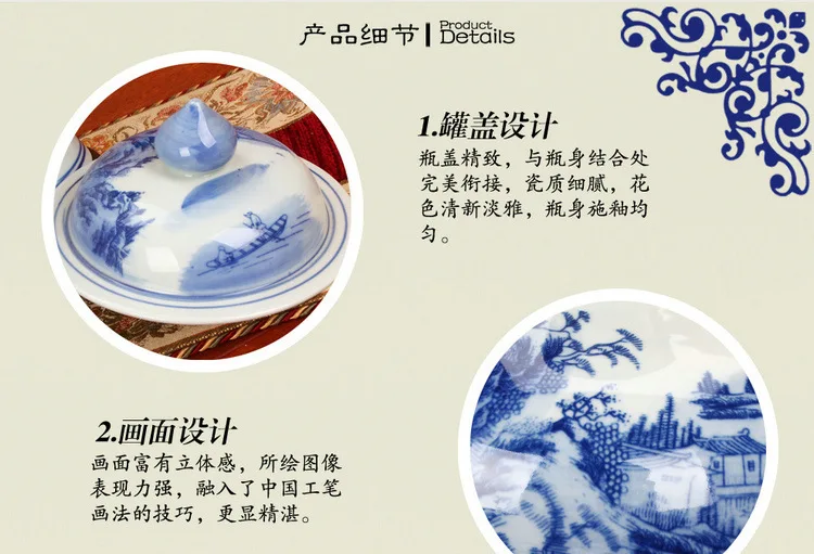 Qing qianlong mark Casa antica Vaso di porcellana Vasi da tempio Vasi di zenzero blu e bianco Vaso di ceramica Vaso cinese di Jingdezhen vendita (4).jpg
