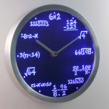 nc0461 Math Class Algebra Formula Mathematics Teacher gift Neon LED Wall Clock