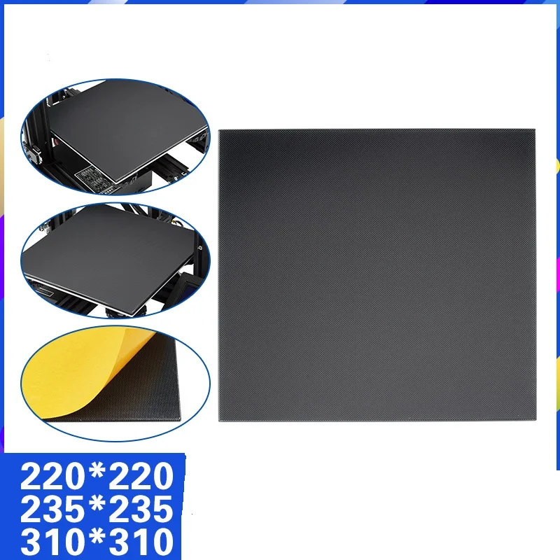 3D Printer Black Carbon Silicon Crystal Build Hotbed Platform 220/235/310MM Glass For Creality CR-10/10S / WanHao i3 | Компьютеры и