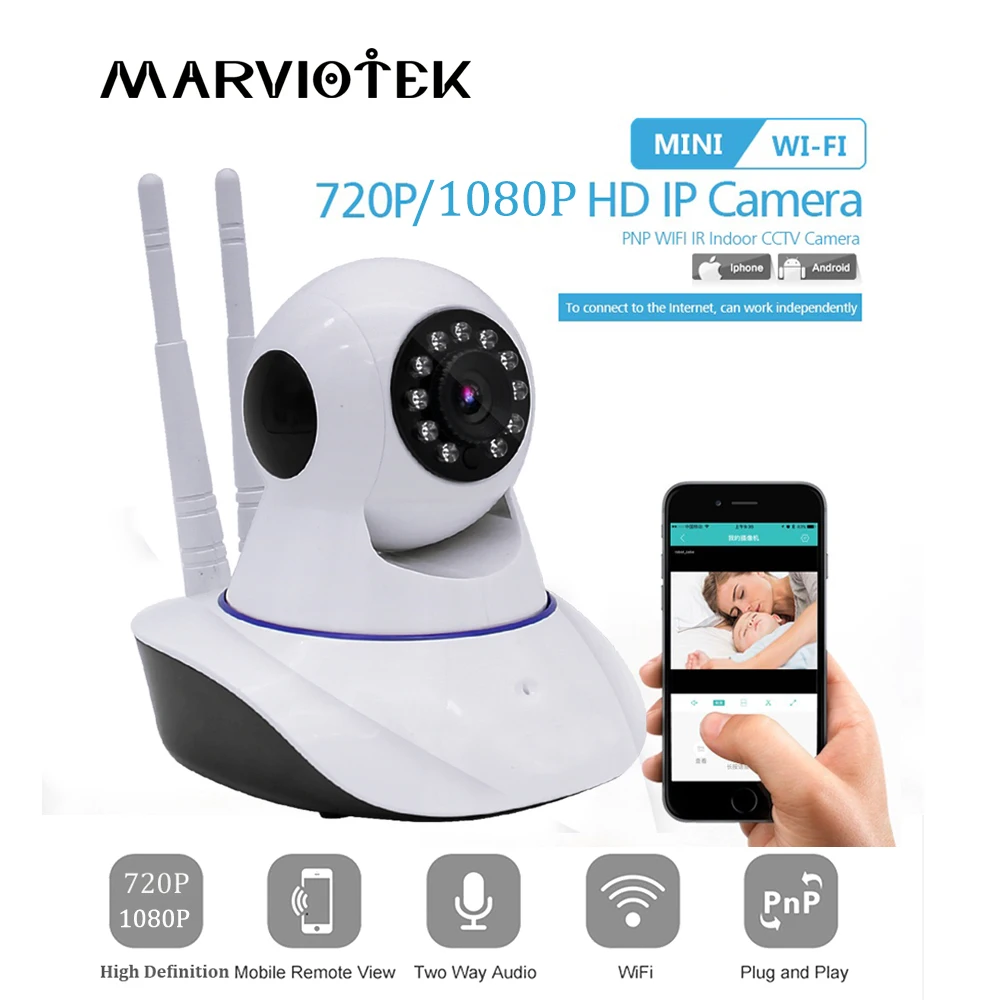 

720P CCTV Camera WiFi Home Security IP Camera WiFi Two Way Audio Surveillance Mini Camera HD Night Vision Baby Monitor Wireless