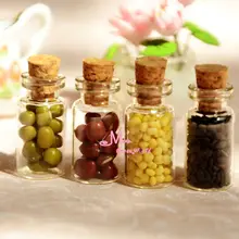 4 шт. стеклянная банка 1/12 кукольный домик Миниатюрный соус ароматизатор JAR FS01D