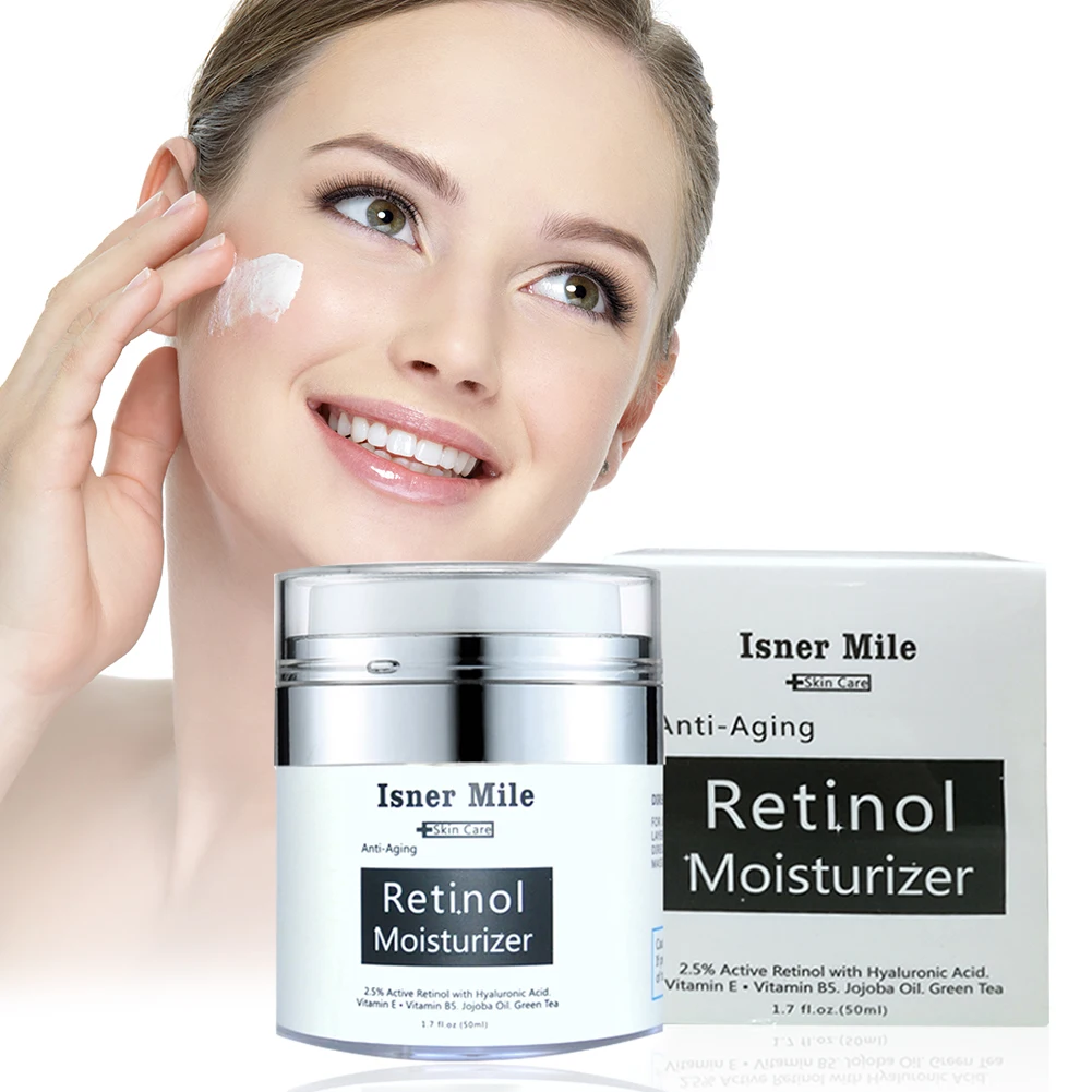 50 мл Retinol увлажняющий уход за лицом крем удаление пятен отбеливающий Восстанавливающий глубокое увлажнение разглаживает морщины акне лечение крем для лица