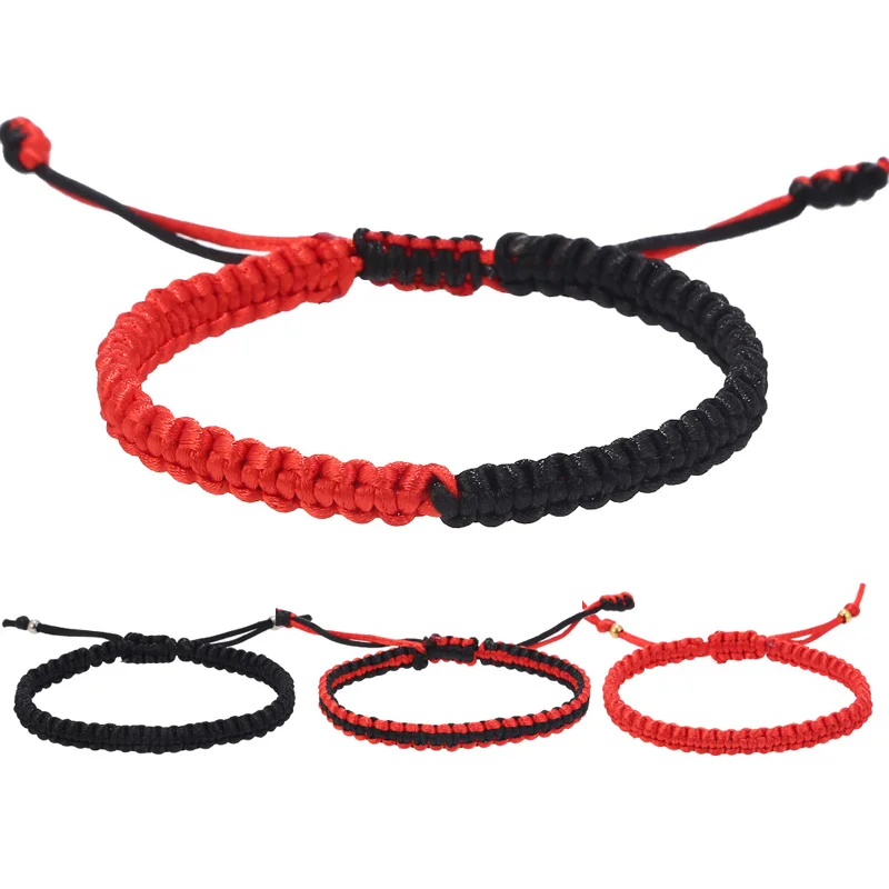 

Lucky Rope Bracelet Tibetan Buddhist Handmade Knots for Love Family Friendship
