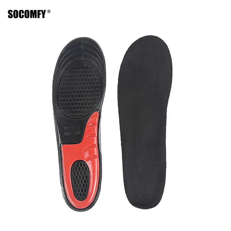 SOCOMFY سيليكون هلام الرياضة النعال دعم تدليك مكافحة زلة هلام لينة تقويم العظام قوس حشايا حذاء نعل سادة للرجل المرأة