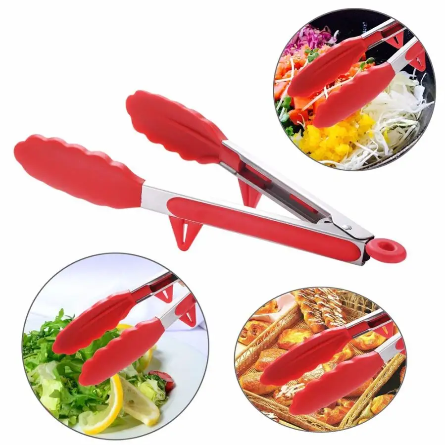Kitchen Tongs 12 inch Heat Resistant Cooking Tongs With Silicone Tips