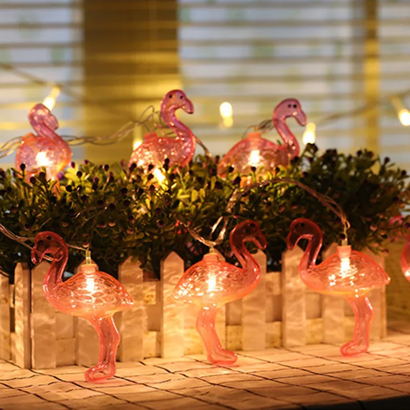 2m 10 LED Warm White Lovely Flamingo Stylish Lamps Fairy String Lights