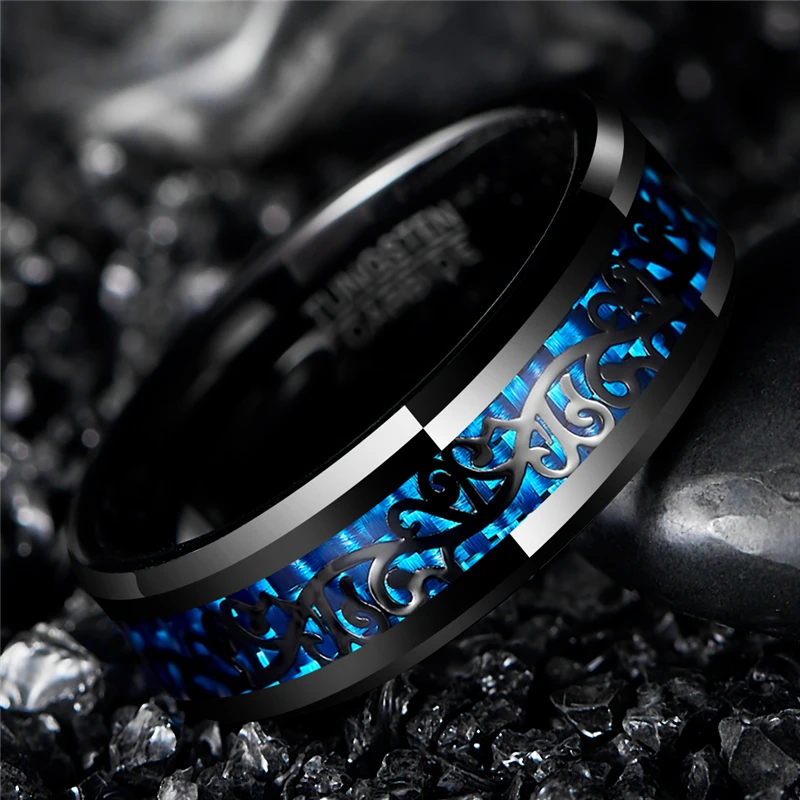 aço tungstênio masculino jóias anillos acessórios