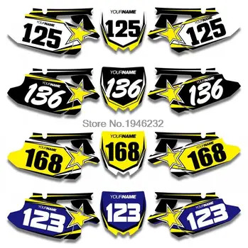 

Custom Number Plate Backgrounds Graphics Sticker & Decals For YAMAHA YZ450F YZF450 2010 2011 2012 2013