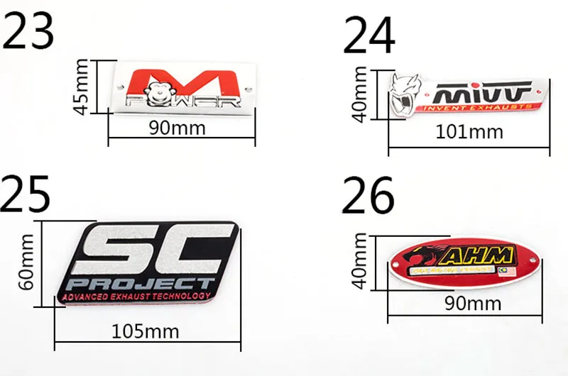 TKOSM 3D алюминиевый термостойкий мотоцикл выхлопной трубы Наклейка для Yoshimura Akrapovic MIVV Leovince два брата стрелка