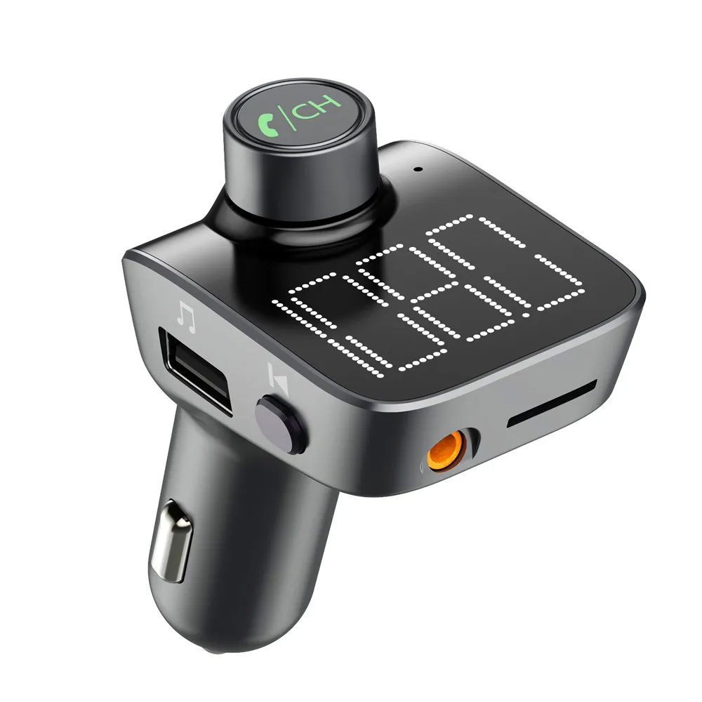 

Car Auto Multifunction Bluetooth 5.0 FM Kit Handsfree Wireless Transmitter LCD MP3 Player USB Charger Vintage Radio SD Card H128