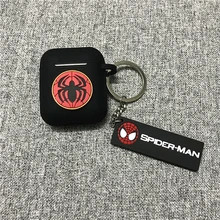 Мягкий силиконовый чехол с рисунком Человека-паука для Apple Airpods 1 противоударный чехол для Air Pods 2 милый чехол для наушников Marvel s Аксессуары