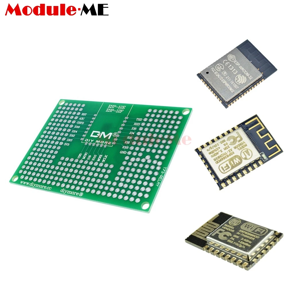 

ESP8266 ESP-12E ESP-12F ESP-32 ESP32 Module 7x9CM 70x90mm Double Side Prototype PCB Board Breadboard Wireless WIFI For Arduino