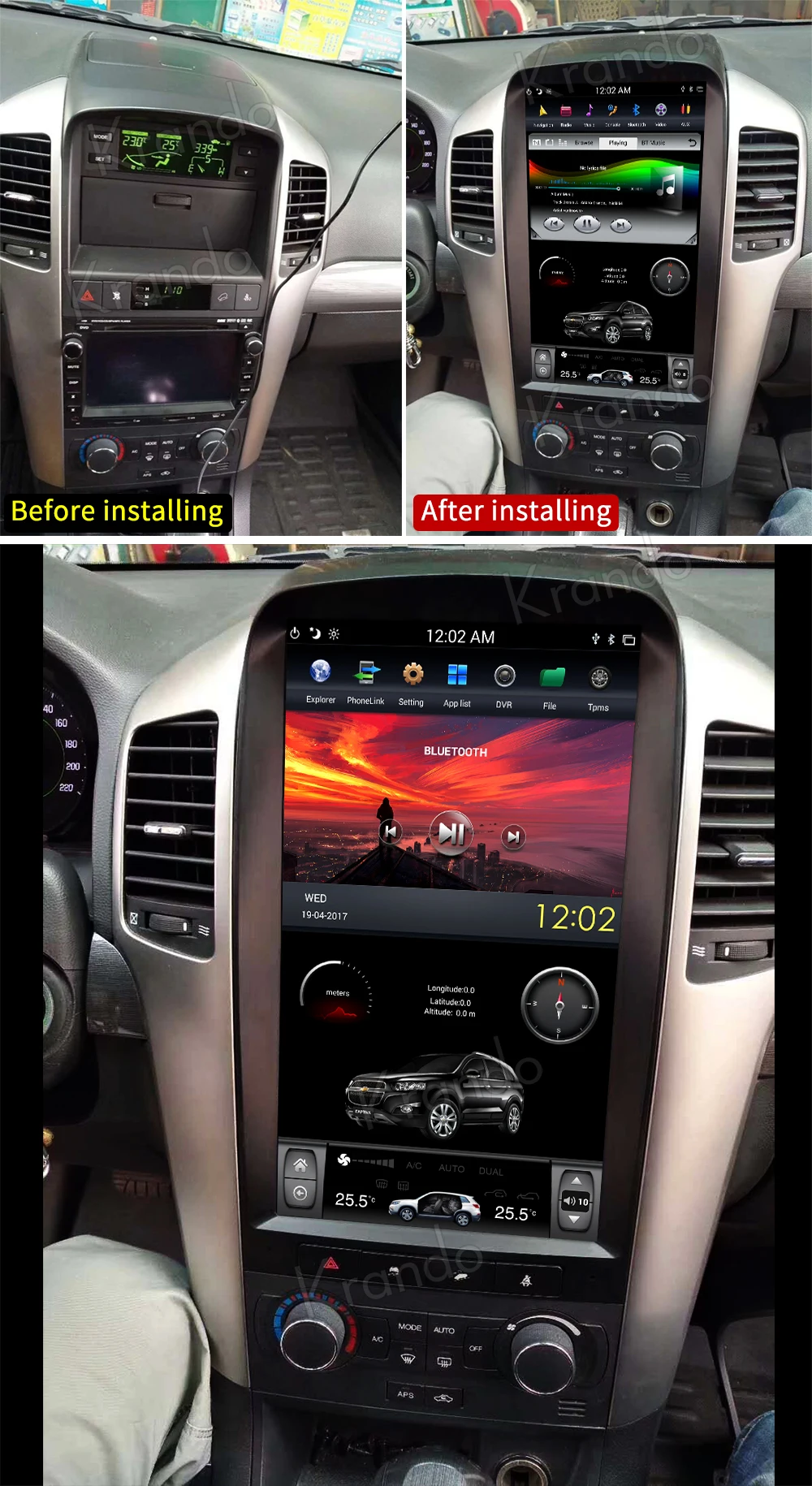 Krando Android 8,1 13," Tesla вертикальный экран автомобильный аудио плеер для Chevrolet Captiva 2005-2012 мультимедийная развлекательная система