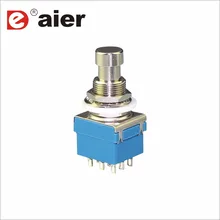 50 шт. кнопочный переключатель 3PDT ON-ON с фиксацией педаль переключатель 9Pin с припоя терминалы PBS-24-302