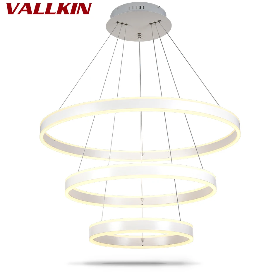 Us 22708 31 Offindoor Kronleuchter Weiß Pendelleuchte Moderne Led Ring Kronleuchter Malerei Aluminiumgehäuse Innen Dekoration Lampe Leuchte Der In