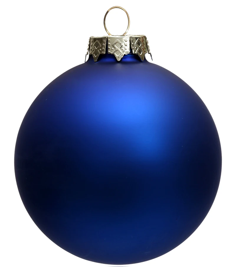Акция-вечерние украшения для дома Рождественская елка стеклянная безделушка украшения 80 мм Кобальт синий шар орнамент-матовый, 5 в упаковке