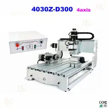 Low cost 4axis mini cnc milling machine 3040Z-D300 cnc machine with 300W cnc spindle